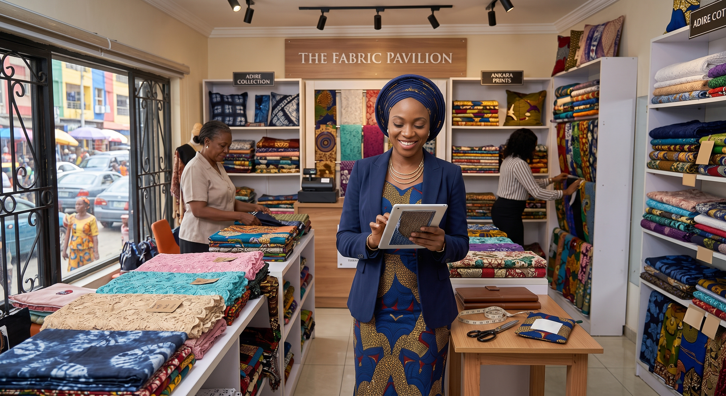 Business owner in store