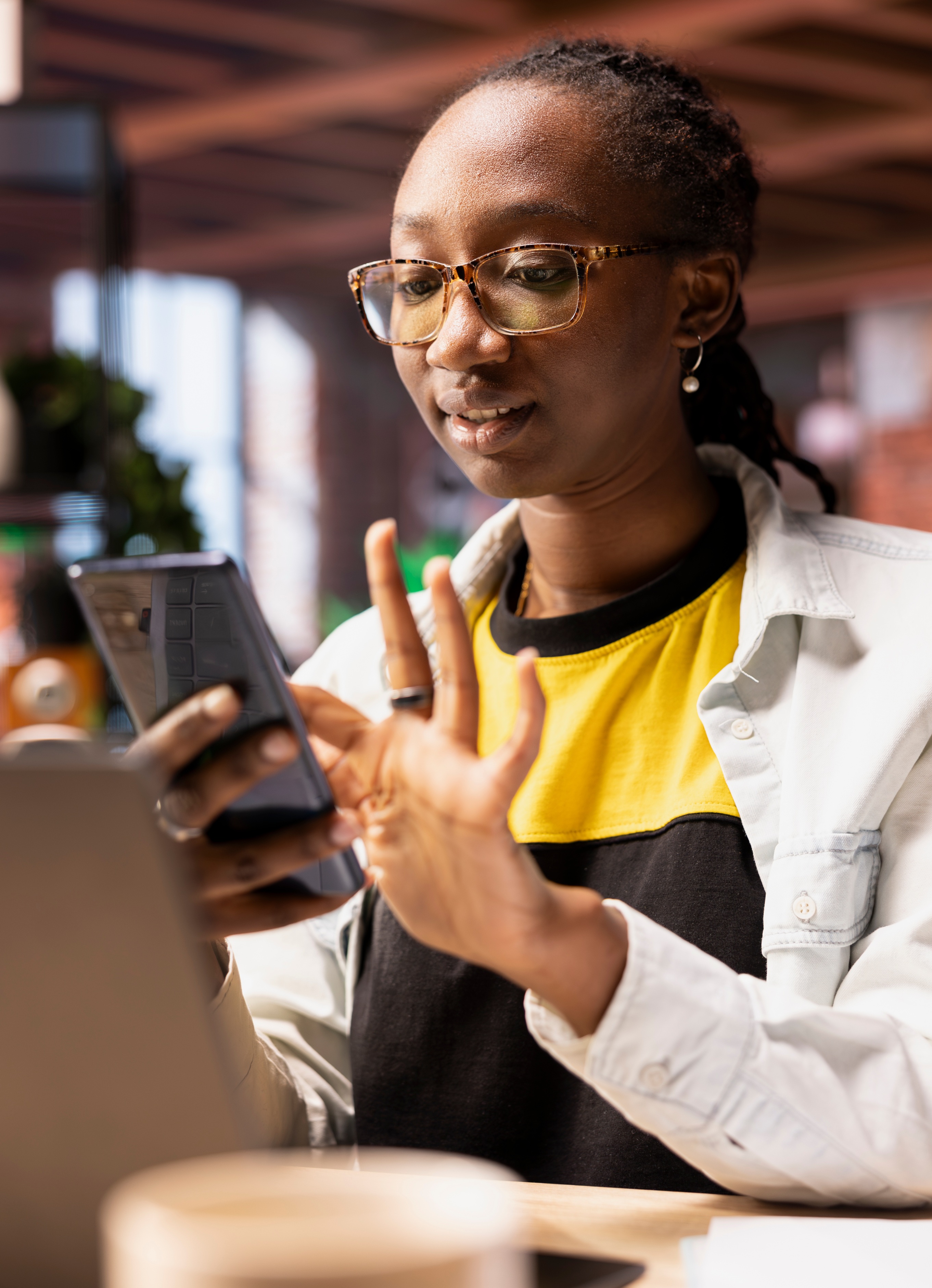 Customer using digital banking